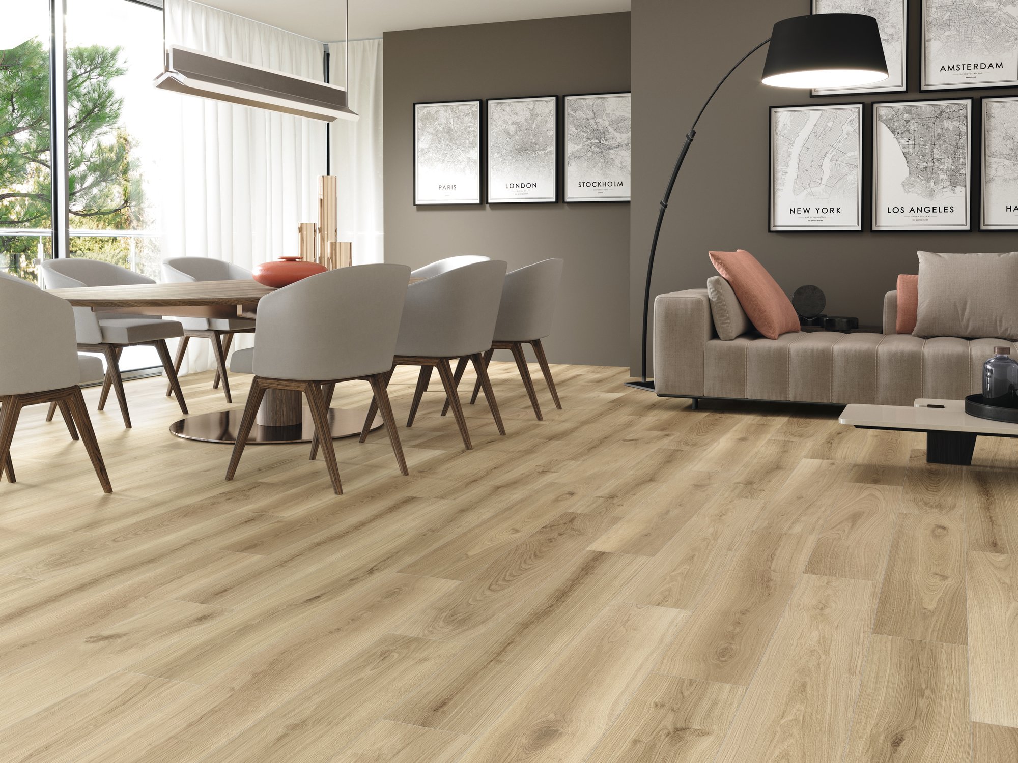 Ape Grupo Коллекция KOEN Caramello Antislip 20*120 см (N72) в интерьере